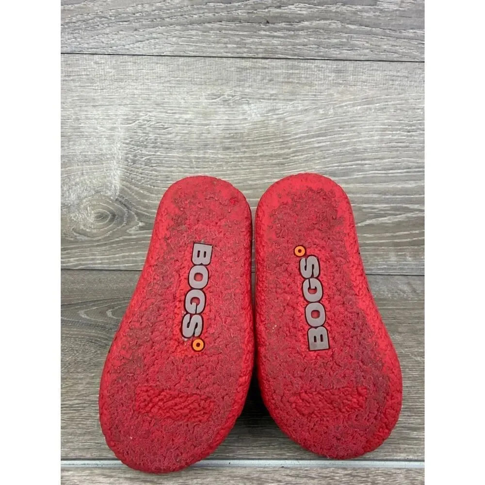 Bogs Waterproof 14f Maze Geometric Toddler Boy Sz 6 Red Black Pull On Rain Boots